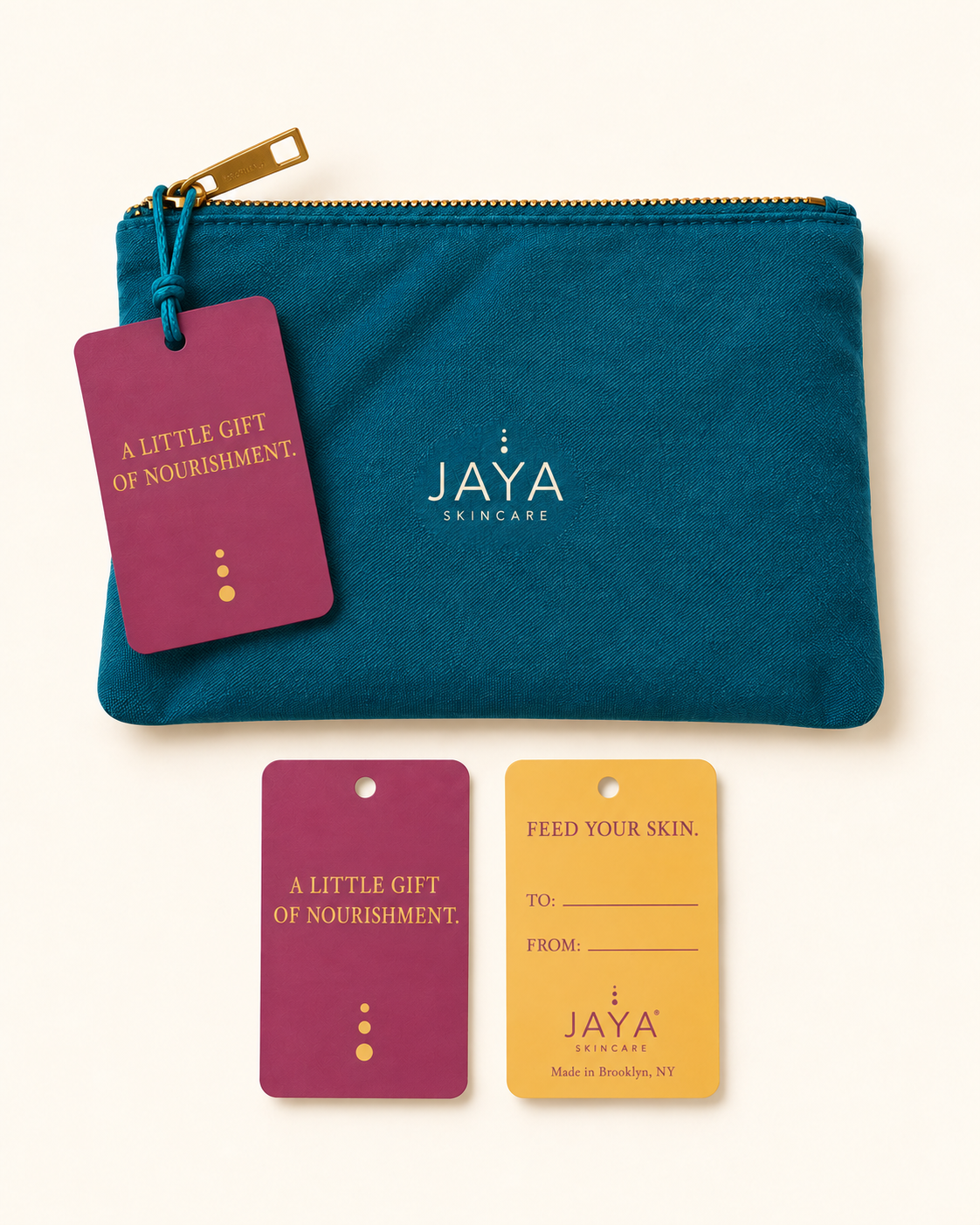 JAYA Cotton Zip Gift Pouch + Tag
